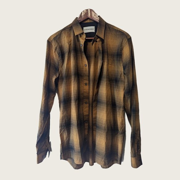 WON HUNDRED - Plaid check shirt - Sz M - Picture 1 of 7